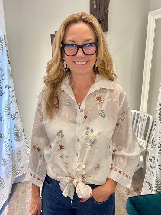 Kyla Seo Floral Gia Blouse