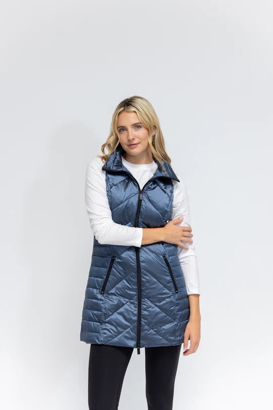 My Anorak Chevron Quilted Vest at Leaf Boutique
