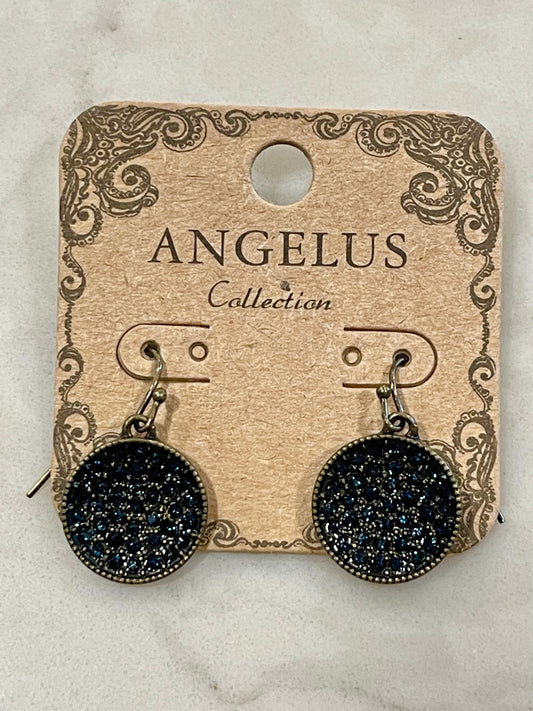 Pave Crystal Circle Earrings