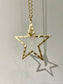 Long Star Pendant with Hanging Moon Necklace