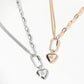 Heart Locket Carabiner Charm Necklace