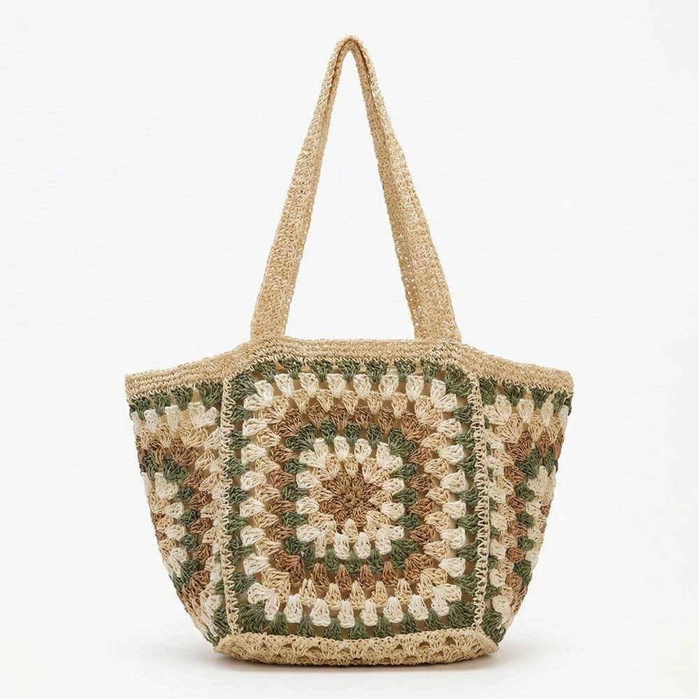 Granny Square Crochet Tote Bag