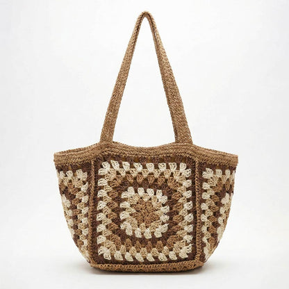 Granny Square Crochet Tote Bag