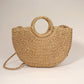 Round Handle Straw Handbag / Crossbody Bag