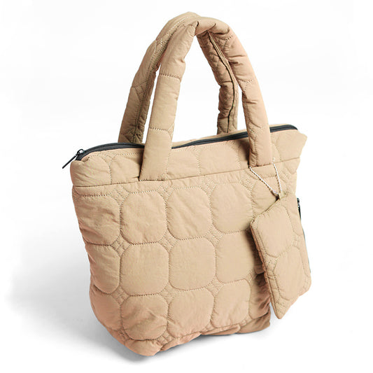 Quilted Puffer Handbag Set