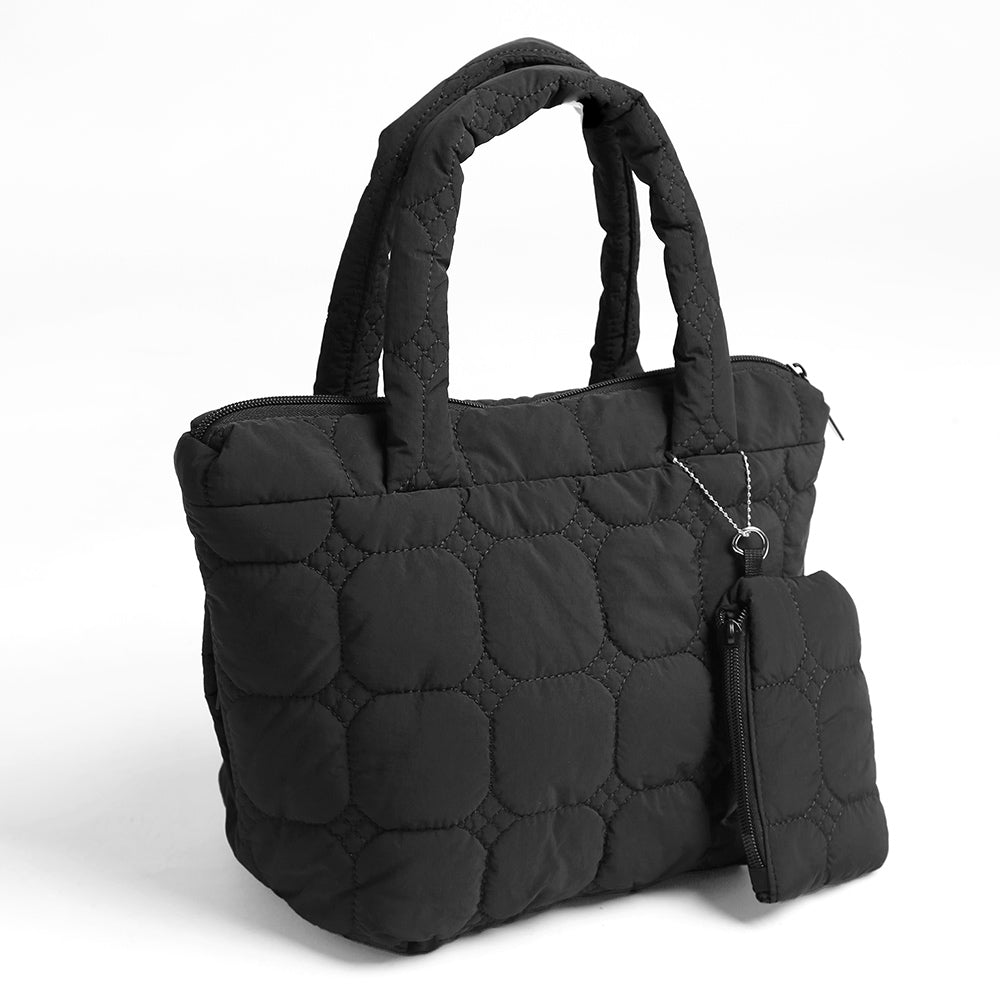 Quilted Puffer Handbag Set