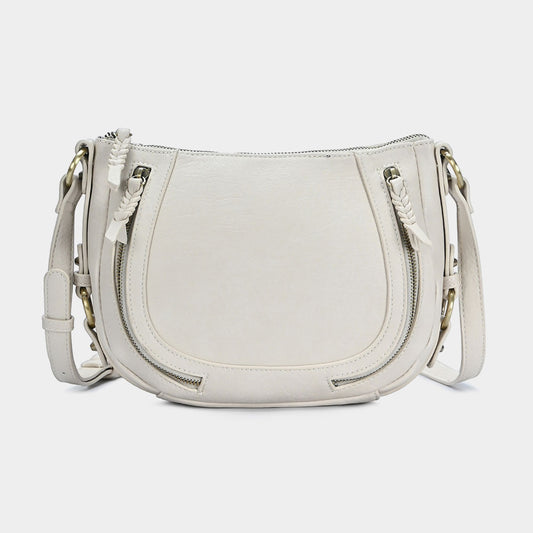 Faux Leather Compact Crossbody Bag