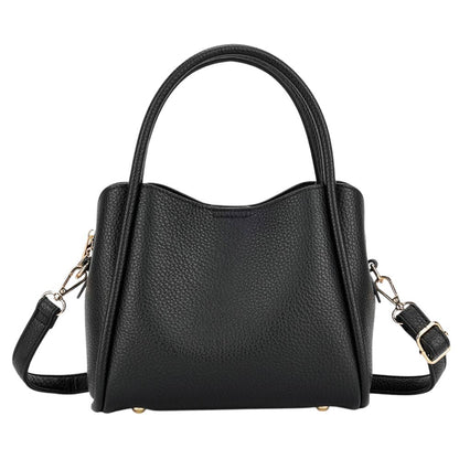 Faux Leather Structured Crossbody Handbag