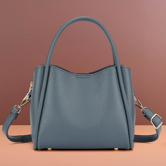 Faux Leather Structured Crossbody Handbag