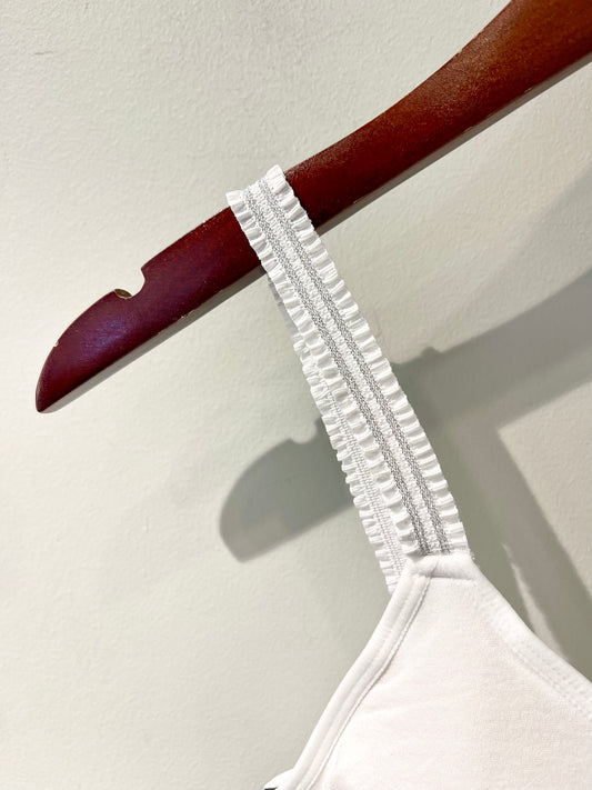 Strap-Its White Ruffle Bra