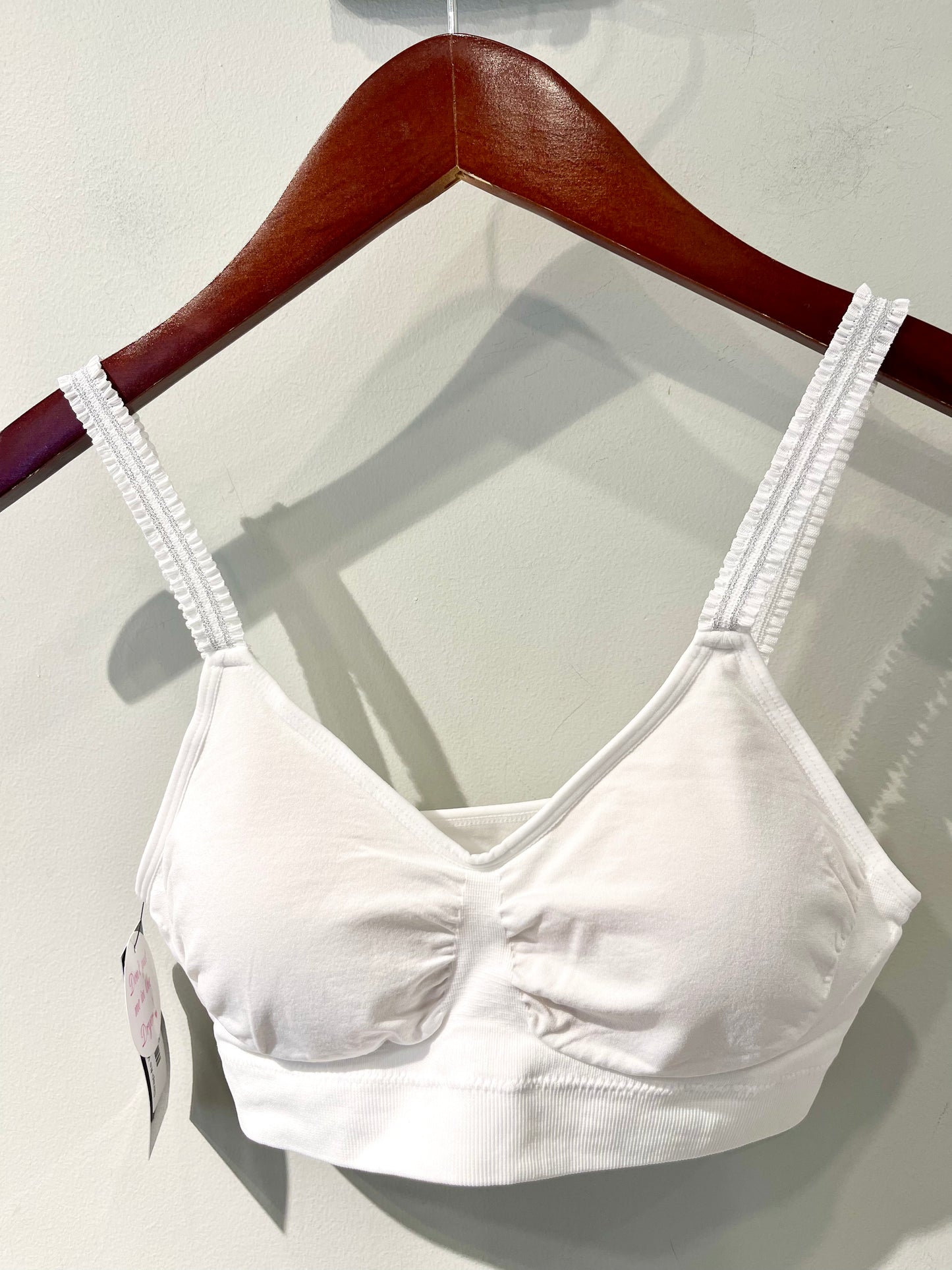 Strap-Its White Ruffle Bra