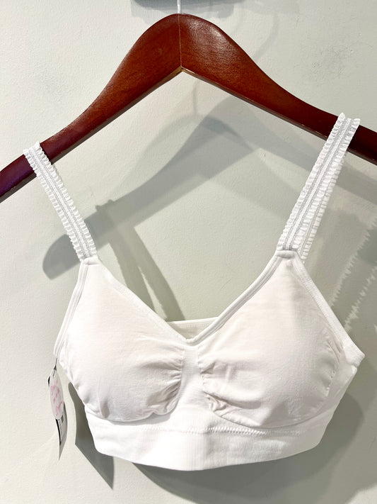 Strap-Its White Ruffle Bra
