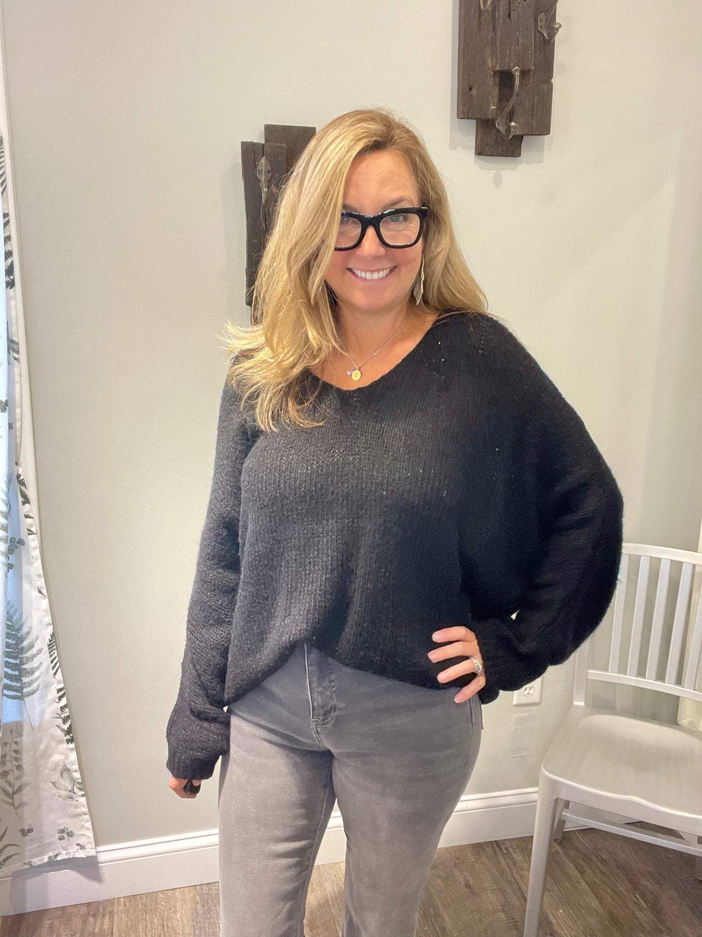 Tempo Paris V Neck Comfy Sweater