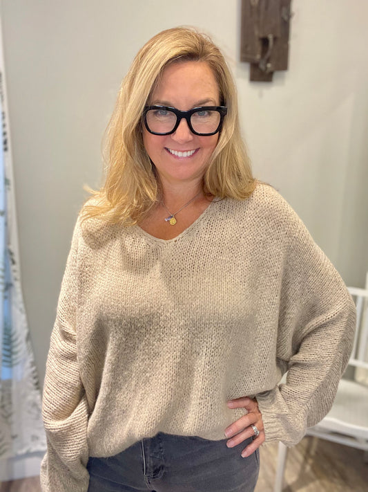 Tempo Paris V Neck Comfy Sweater