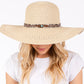 Wide Brim Sun Hat with Evil Eye