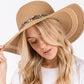 Wide Brim Sun Hat with Evil Eye
