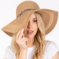 Wide Brim Sun Hat with Evil Eye