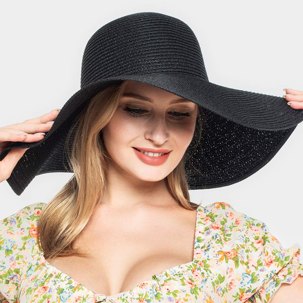 Solid Wide Brim Straw Sun Hat
