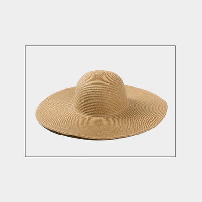 Solid Wide Brim Straw Sun Hat