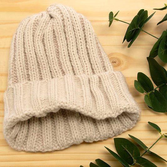 Joy Susan Thick Ribbed Beanie Hat