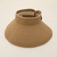 Wide Brim Straw Roll-Up Sun Visor Hat
