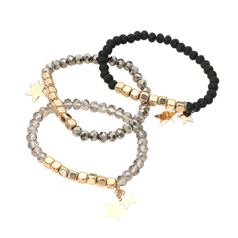 Star Charm Beaded Stretch Bracelets