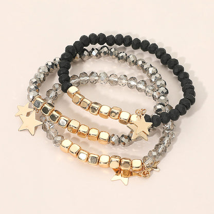 Star Charm Beaded Stretch Bracelets