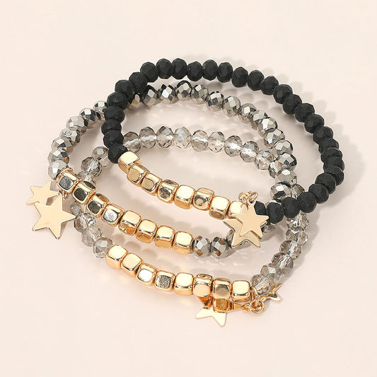 Star Charm Beaded Stretch Bracelets