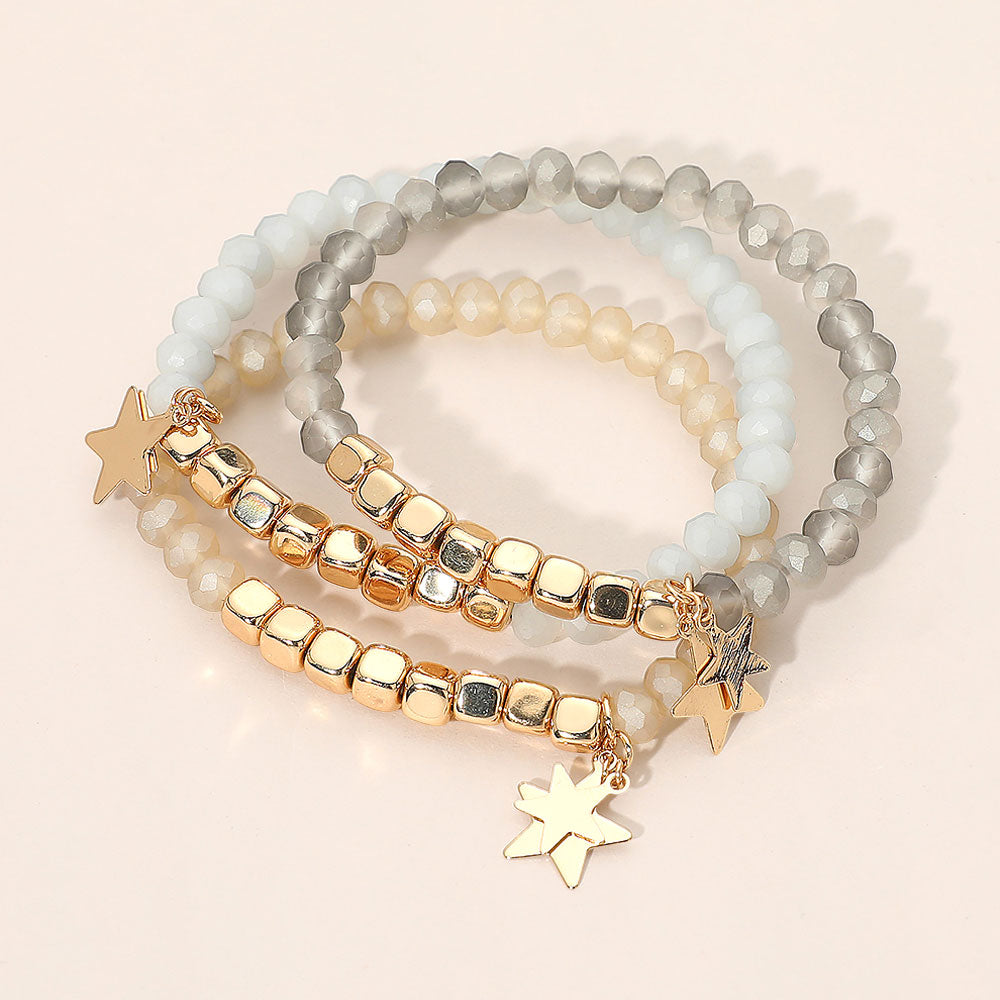 Star Charm Beaded Stretch Bracelets