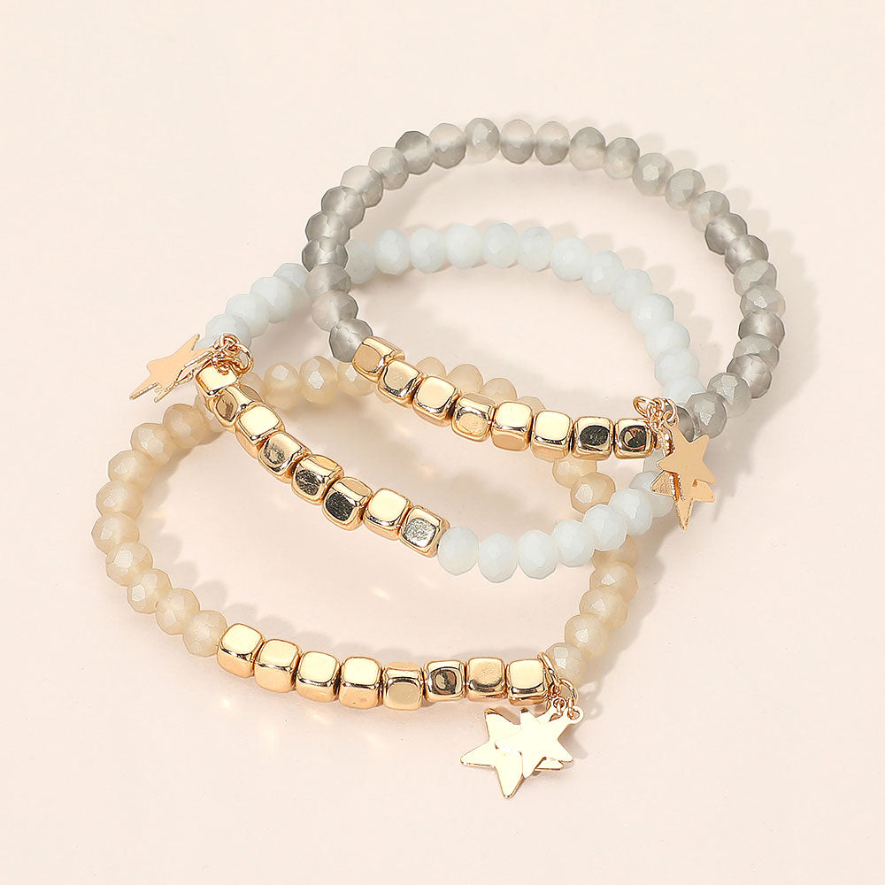 Star Charm Beaded Stretch Bracelets