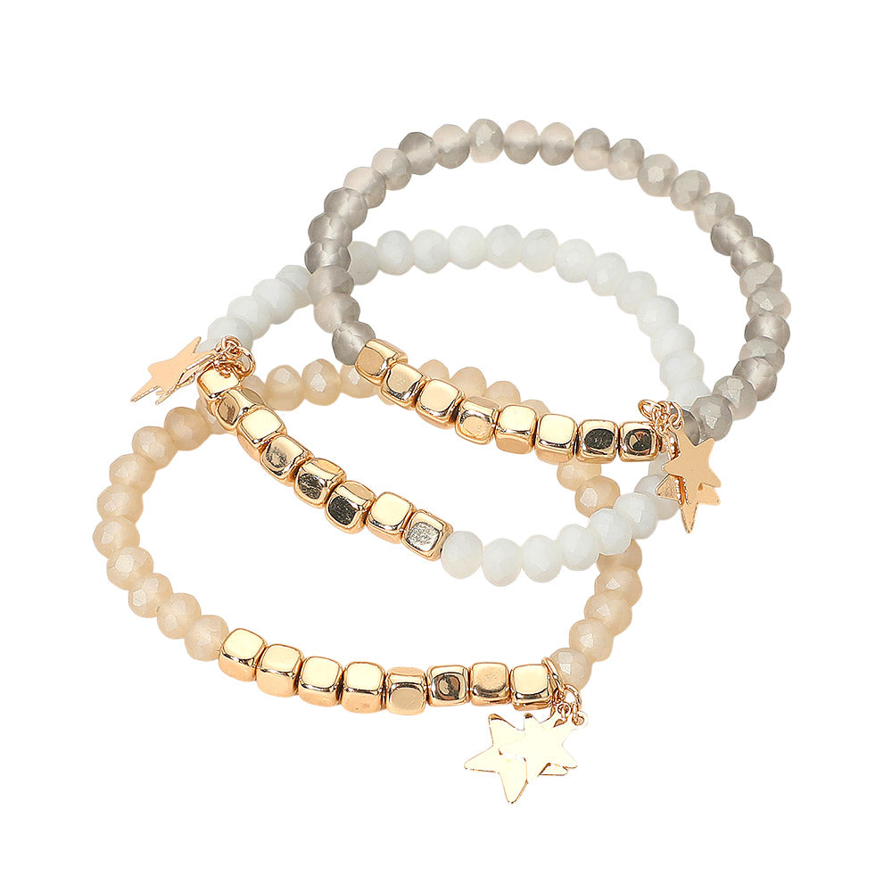Star Charm Beaded Stretch Bracelets