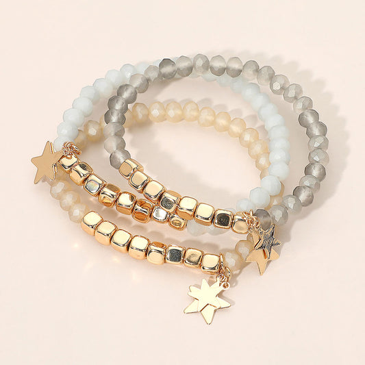 Star Charm Beaded Stretch Bracelets
