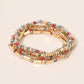 Faceted Beaded Stretch Multi Layered Bracelets