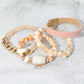 Druzy Accented Bead Stretch Layered Bracelets