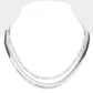 Triple Layered Metal Chain Necklace