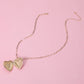 Textured Heart Locket Necklace