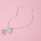 Textured Heart Locket Necklace