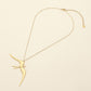 Stainless Steel Flying Swallow Bird Necklace