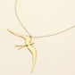 Stainless Steel Flying Swallow Bird Necklace