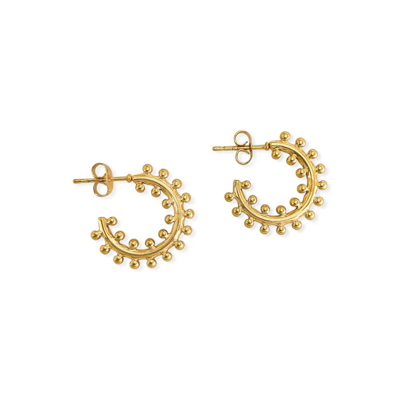 Delicate Beaded Hoop Earrings