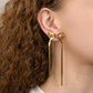 Herringbone Bow Gold Earrings