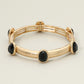 Faceted Oval Cabochon Stretch Bracelet