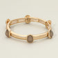 Faceted Oval Cabochon Stretch Bracelet
