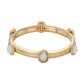 Faceted Oval Cabochon Stretch Bracelet