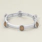 Faceted Oval Cabochon Stretch Bracelet
