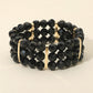 Crystal Multi Row Beaded Stretch Bracelet