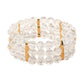 Crystal Multi Row Beaded Stretch Bracelet