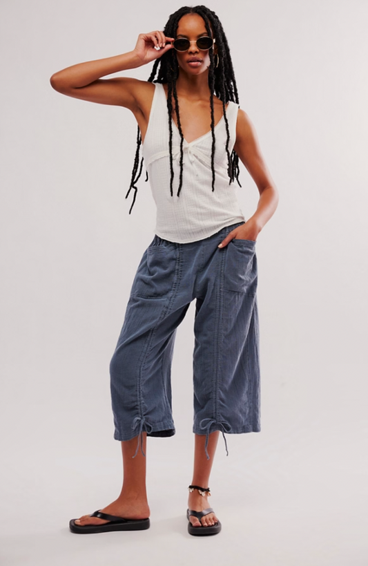 Free People Gianna Ruched Gaucho Pant
