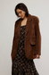 Free People Paper Cut Vegan Blazer