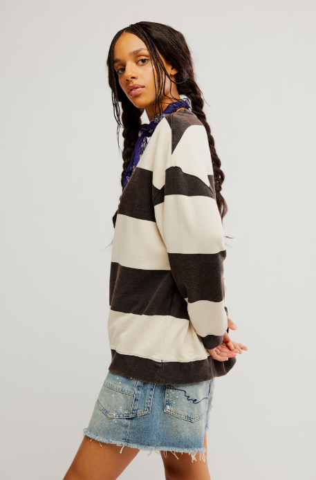 Free People Classic Stripe Crew Top